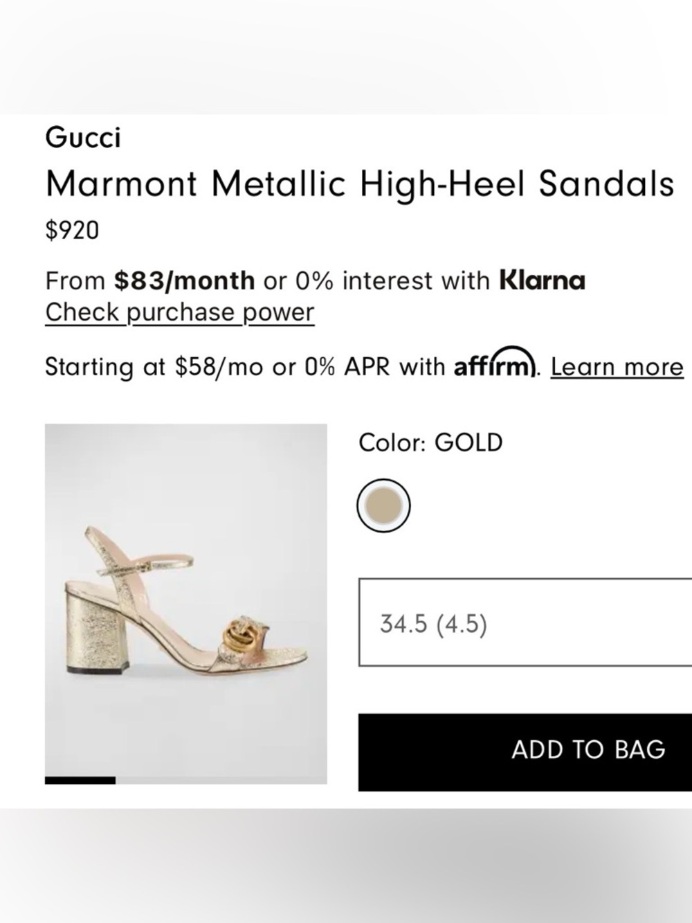 Gucci Gold Textured Leather Slingback Sandals with Double GG - Picture 2 of 8